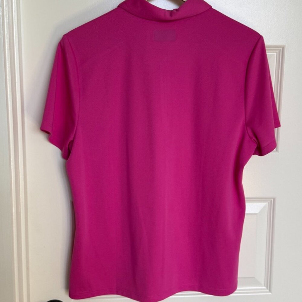 Fuchsia PGA Tour AirFlux Quarter-zip Polo Shirt - Size XL - Picture 2 of 4